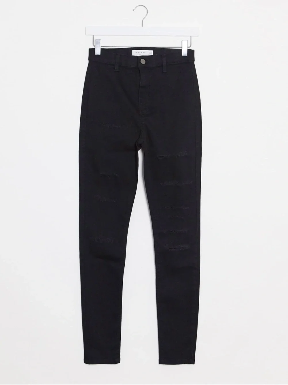 Topshop Super Ripped Joni Jeans in Black